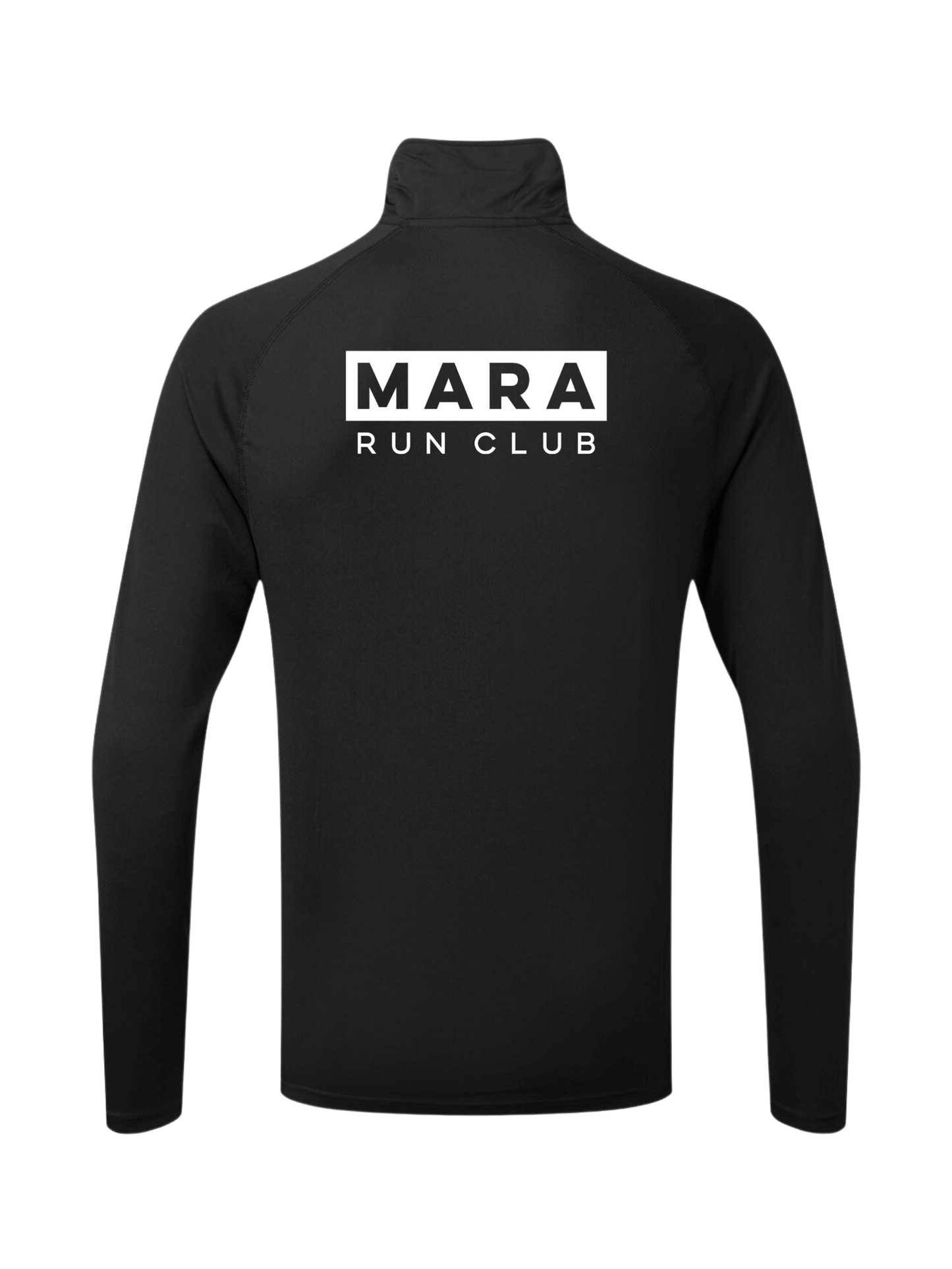 1/4 Zip Black Long Sleeve Top