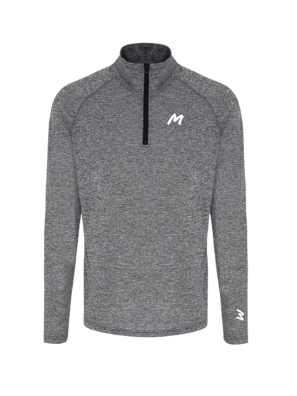 1/4 Zip Grey Longsleeve Top