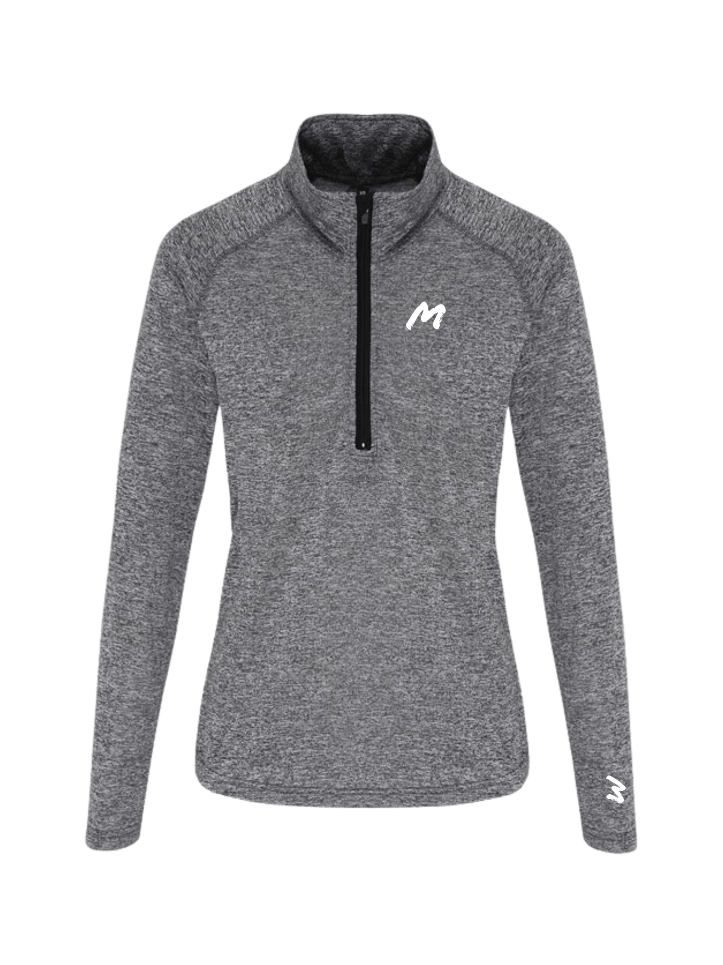 1/4 Zip Grey Longsleeve Top